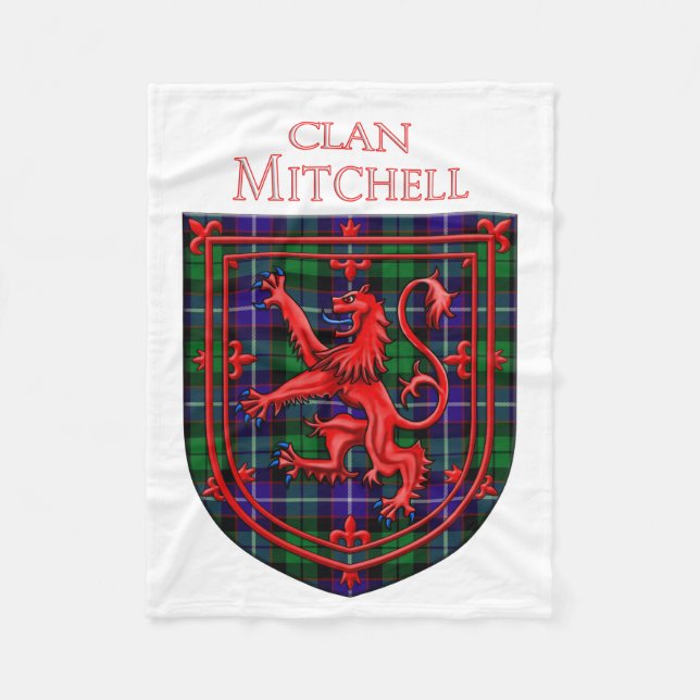 Manta Polar Mitchell Tartan Scottish Plaid Lion Rampant (Anverso)