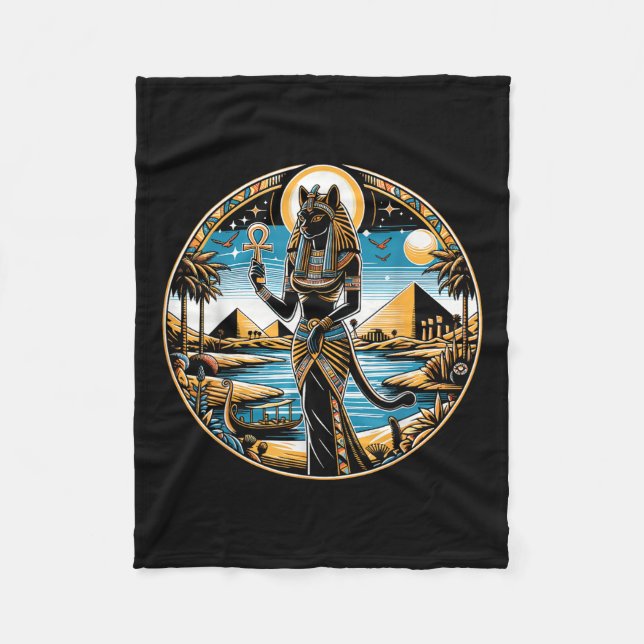 Manta Polar Mítolog egipcio de Bastet Cat Goddess (Anverso)
