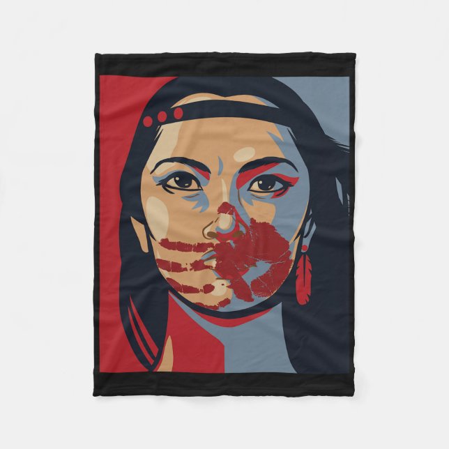 Manta Polar Mmiw Awareness Indigenous Women Art Stolen Sisters (Anverso)