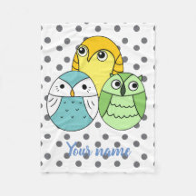 Mochila personalizada de búho de lunares adorables