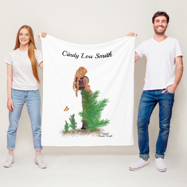 Manta Polar Mochila Redhead Hiker Pinup Chica Fleece Blanket (In situ)