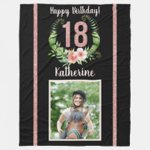 Moda 18.ª Fleece foto de cumpleaños