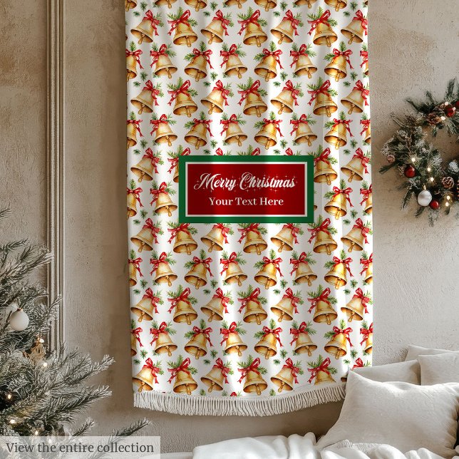 Manta Polar Moda acuarela vacaciones festivas rojas y verdes (Chic watercolor red and green festive holiday throw)