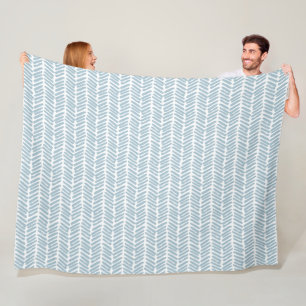 Manta Polar Moda Azul Heather Azul Resumen Arte Chevron