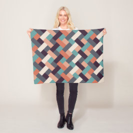 Manta Polar Moda de estilo del patrón- Vintage geométrico mode