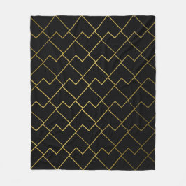 Manta Polar Moda de moda Geometric Golden Black