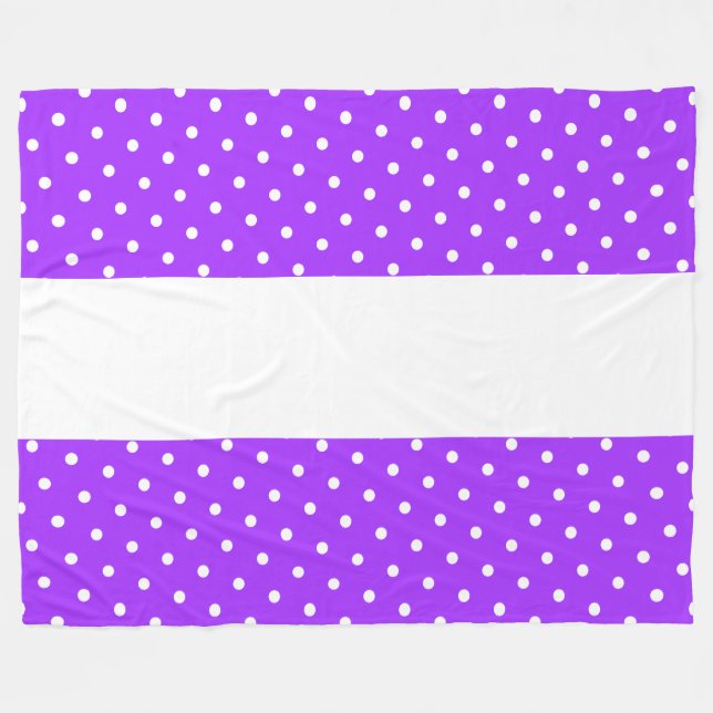 Manta Polar Moda Dotada Brillante Tropical Púrpura Tiras Blanc (Frente (Horizontal))