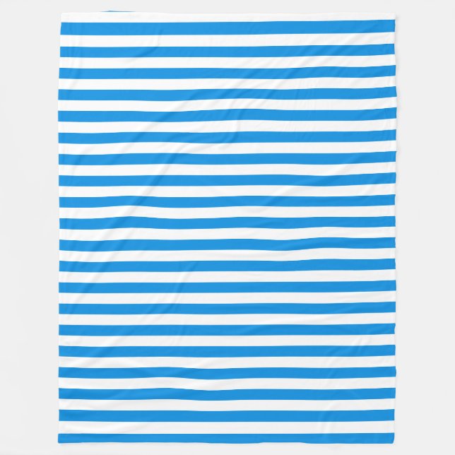 Manta Polar Moda elegante de plantilla de rayas blancas azules (Anverso)