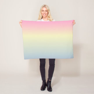 Manta Polar moda giratoria unicornio arcoiris púrpura rosa