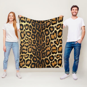 Manta Polar Moda Golden Leopard 🐆