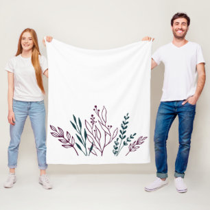Manta Polar Moda moderna Floral botánica