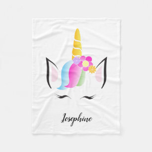 Manta Polar Moda moderna personalizada unicornio