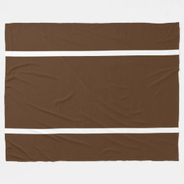 Manta Polar Moda Moderna Tiras Blancas Esbeltas Sobre El Cacao