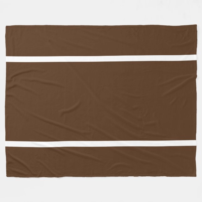 Manta Polar Moda Moderna Tiras Blancas Esbeltas Sobre El Cacao (Frente (Horizontal))