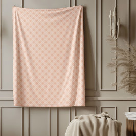 Manta Polar Moda Pastel Coral Plaid Throw para comodidad elega