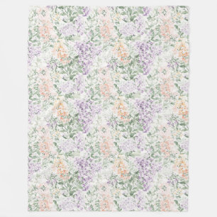 Manta Polar Moda Peach Lilac Lavender Boda Floral