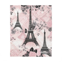 Moda Rosa Negro y Blanco Torre Eiffel París Franci