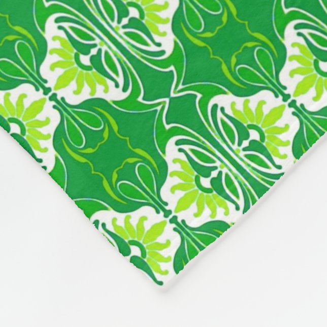 Manta Polar Modalidades de fondo de pantalla Art Deco - verde  (Esquina)