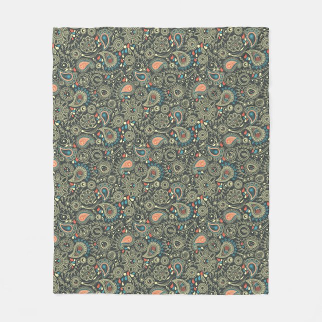 Manta Polar Modelo 3 de Paisley (Anverso)