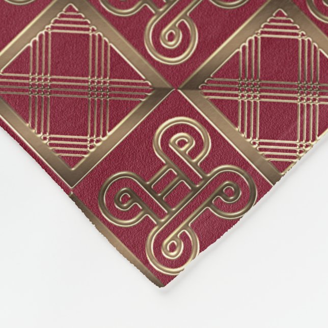 Manta Polar Modelo africano étnico con los simbols de Adinkra (Esquina)