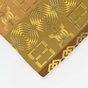 Manta Polar modelo africano étnico con los simbols de Adinkra