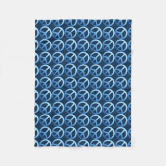 Manta Polar Modelo azul del signo de la paz
