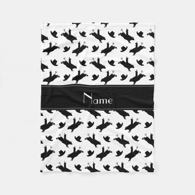 Manta Polar Modelo blanco conocido personalizado del montar a (Anverso)