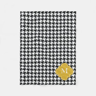 Manta Polar Modelo blanco personalizado de Houndstooth del