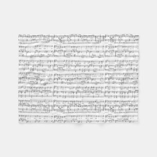 Manta Polar Modelo blanco y negro de la partitura