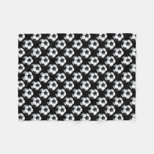 Manta Polar Modelo blanco y negro del balón de fútbol