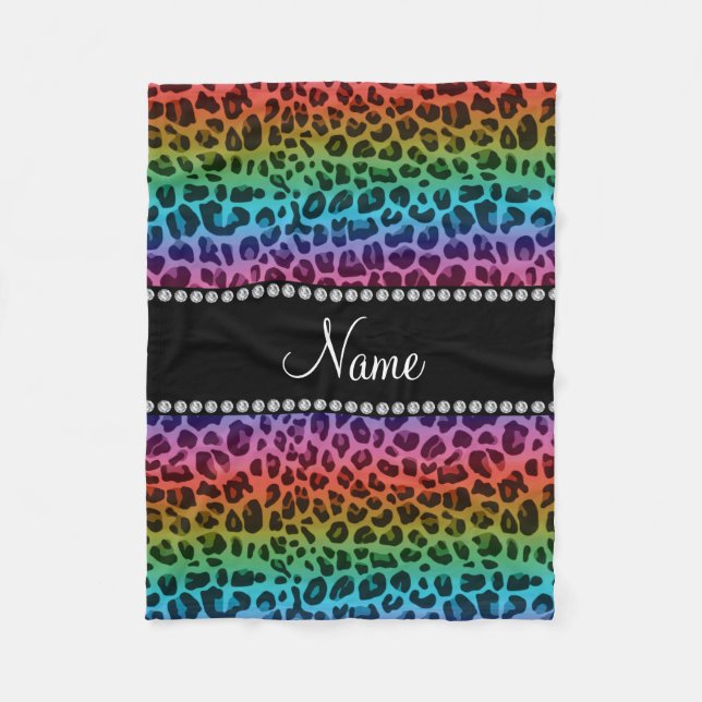 Manta Polar Modelo conocido personalizado del leopardo del (Anverso)