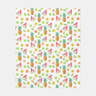 Manta Polar Modelo de la fruta escarchada de la acuarela