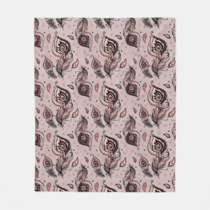 Manta Polar Modelo de la pluma del pavo real