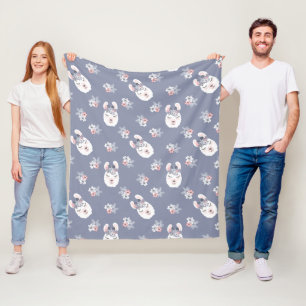 Manta Polar Modelo de las llamas y de flores