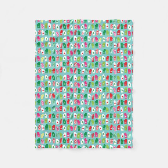 Manta Polar Modelo de las manoplas del día de fiesta del (Anverso)