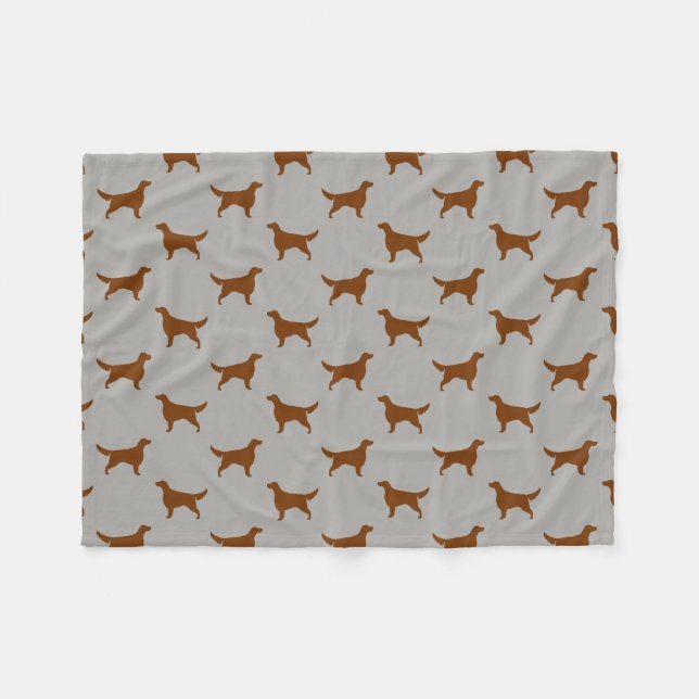 Manta Polar Modelo de las siluetas de Irish Setter (Frente (Horizontal))