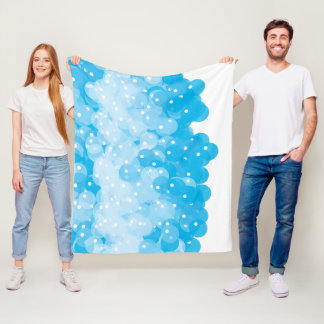Manta Polar Modelo de niño con burbujas azules modernas