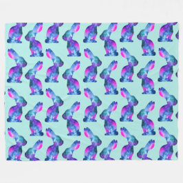 Manta Polar Modelo del conejo de la galaxia de la acuarela