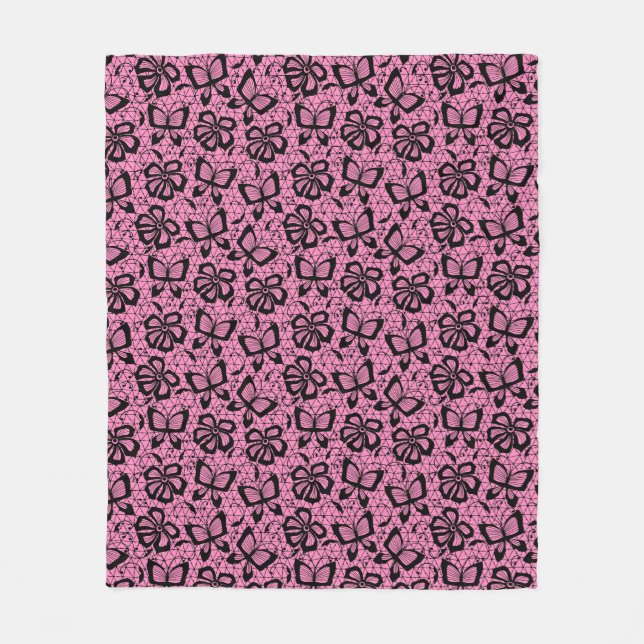 Manta Polar modelo del cordón con las mariposas (Anverso)