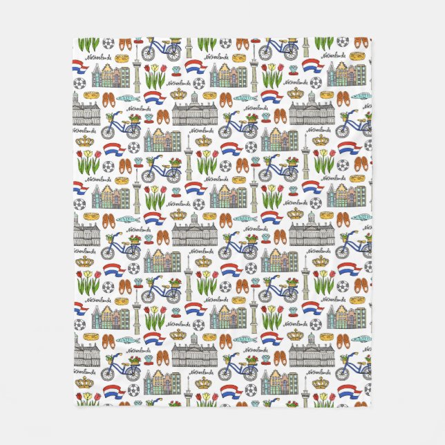 Manta Polar Modelo del Doodle de Netherland (Anverso)