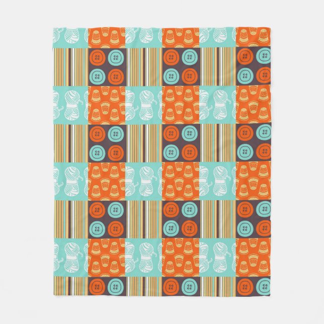 Manta Polar modelo del Estallido-arte - cosiendo (Anverso)