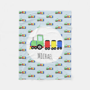 Manta Polar Modelo del tren del muchacho con los niños