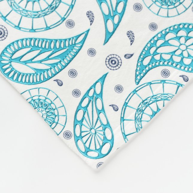 Manta Polar Modelo del trullo de Paisley (Esquina)
