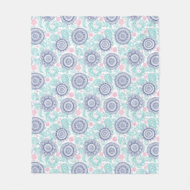 Manta Polar Modelo étnico de Paisley (Anverso)