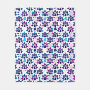 Manta Polar modelo exótico del pavo real de la India