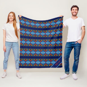 Manta Polar modelo geométrico étnico. monograma. nombre