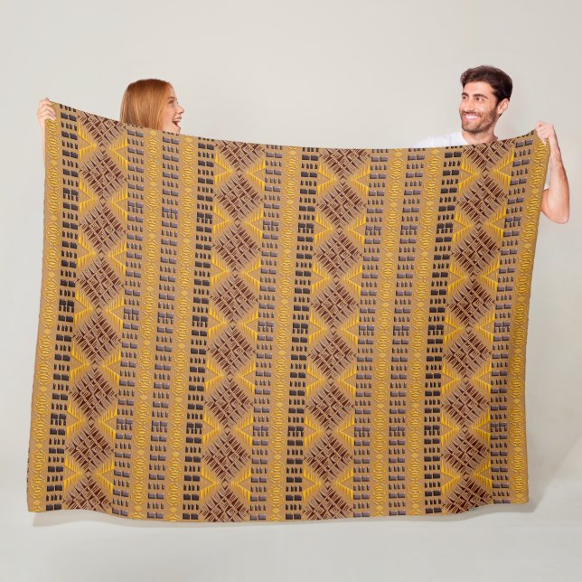 Manta Polar modelo geométrico tribal africano étnico (In situ)