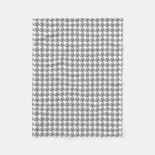 Manta Polar Modelo gris y blanco clásico de Houndstooth
