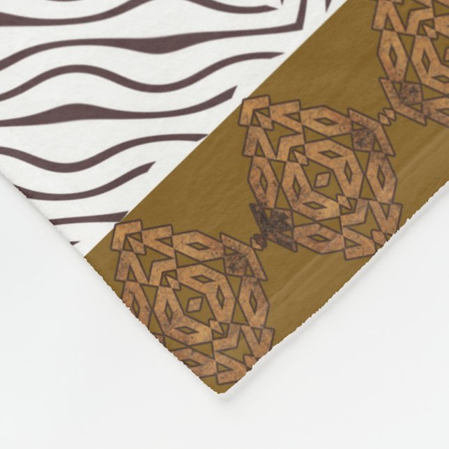 Manta Polar modelo inconsútil africano étnico (Esquina)