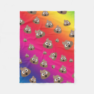 Manta Polar Modelo lindo de la emoji del impulso del arco iris